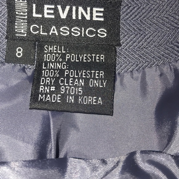 Levine Classics Gray Pleated Lined Skirt - Picture 7 of 8